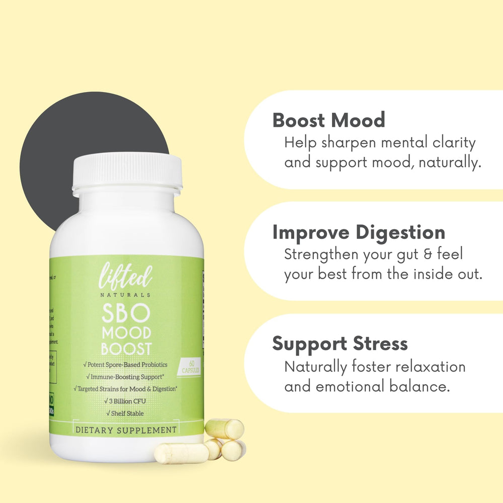 Close-up of Lifted Naturals probiotic capsules for easy daily use