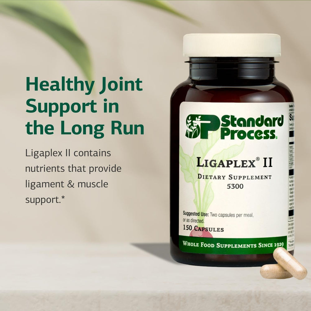 Ligaplex II label on bottle indicating clean label ingredients.