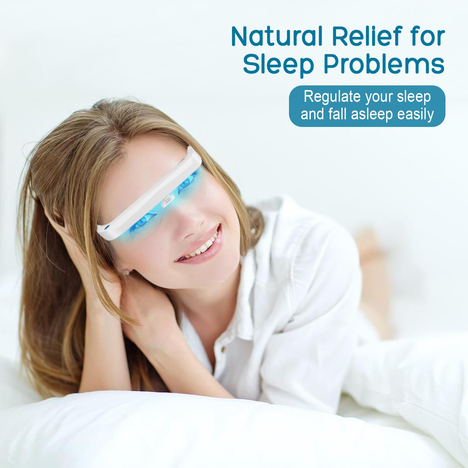 Light Therapy Glasses blue light 480nm emission for shorter sessions.