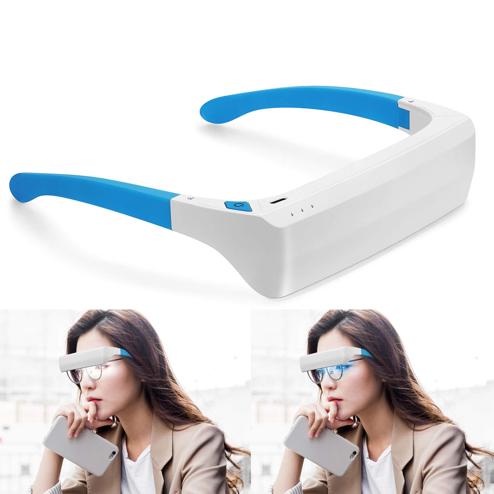 Light Therapy Glasses with Travel Case show portable design for on-the-go mood and energy.