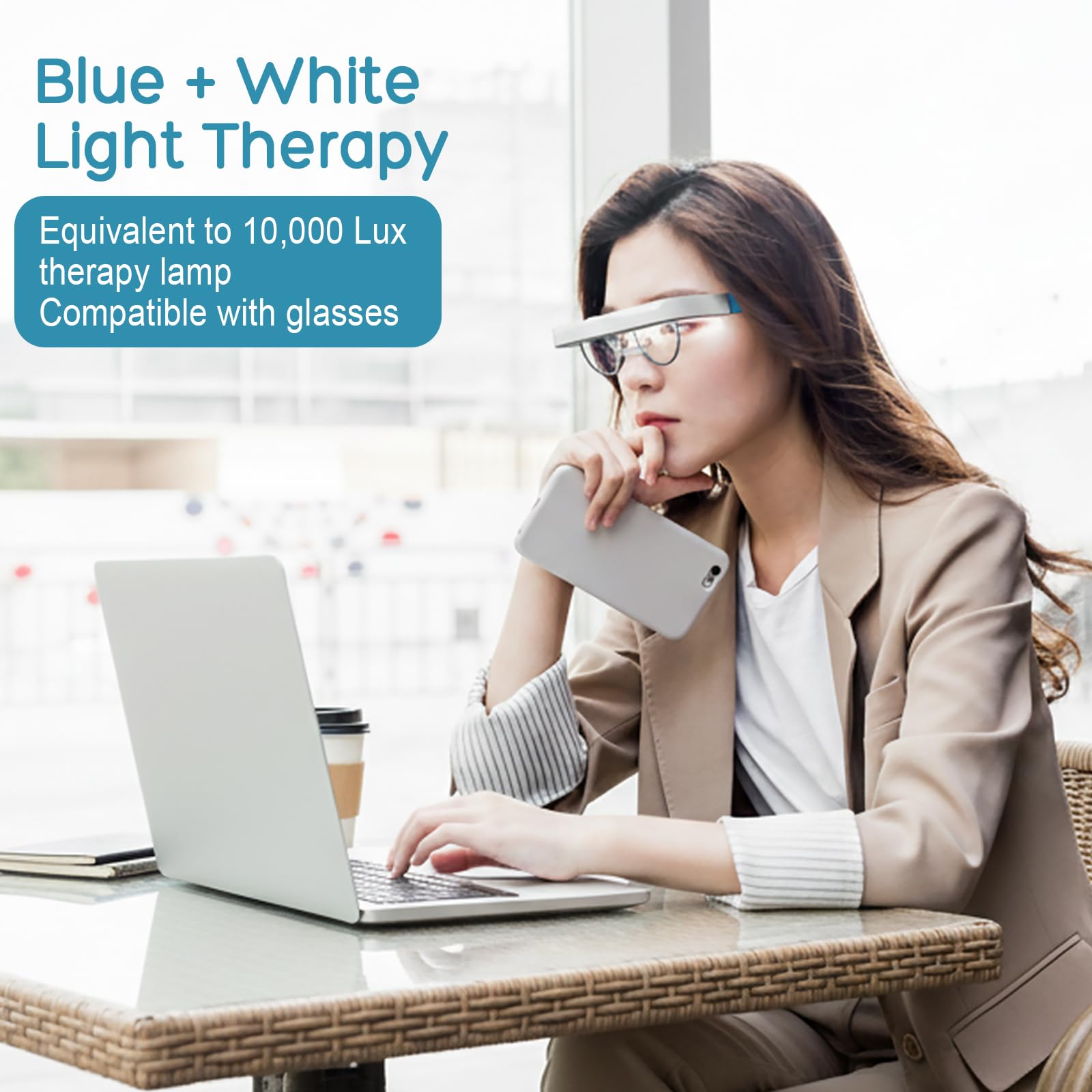 Light Therapy Glasses with timer feature helps fit sessions into busy days.