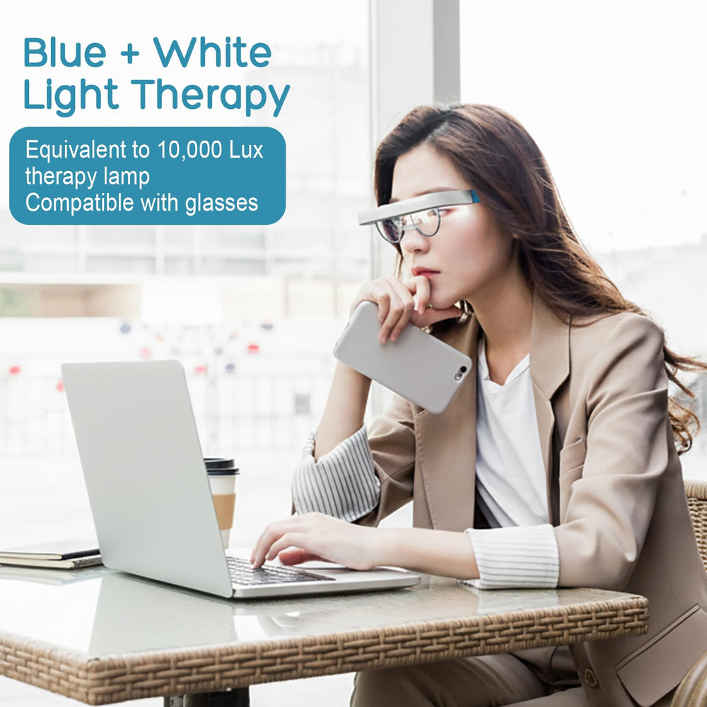 Light Therapy Glasses with timer feature helps fit sessions into busy days.