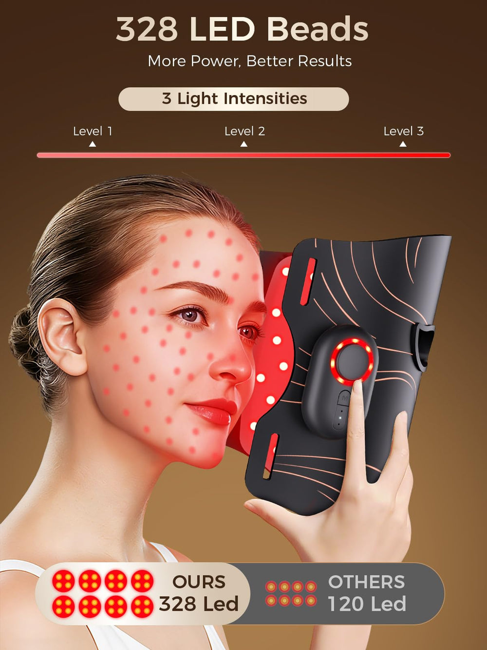 LightinMax breathing light controller shows mode status during therapy