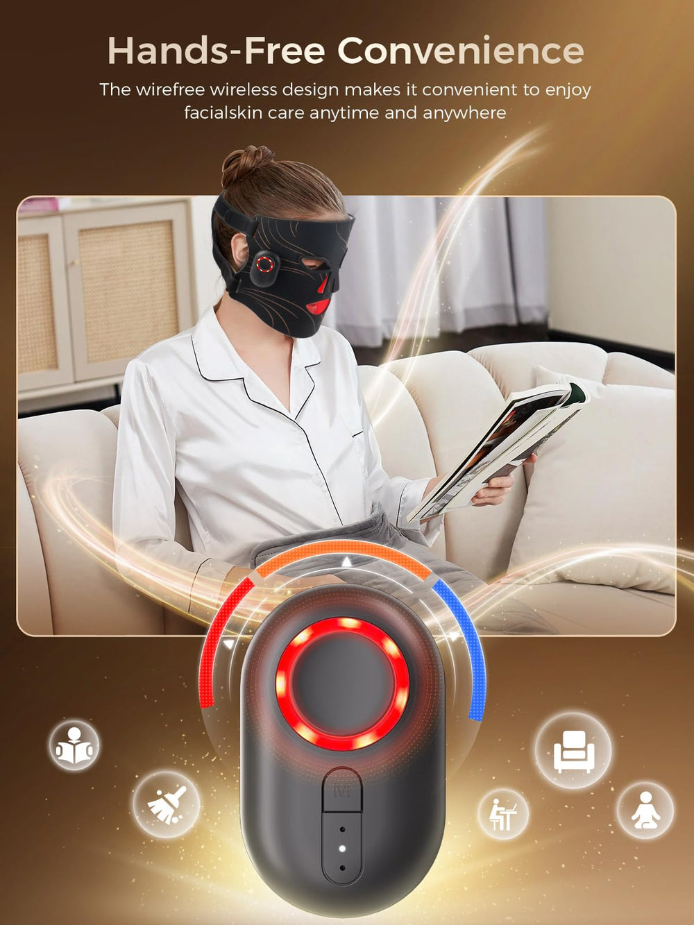 LightinMax ergonomic soft silicone mask fits facial contours comfortably