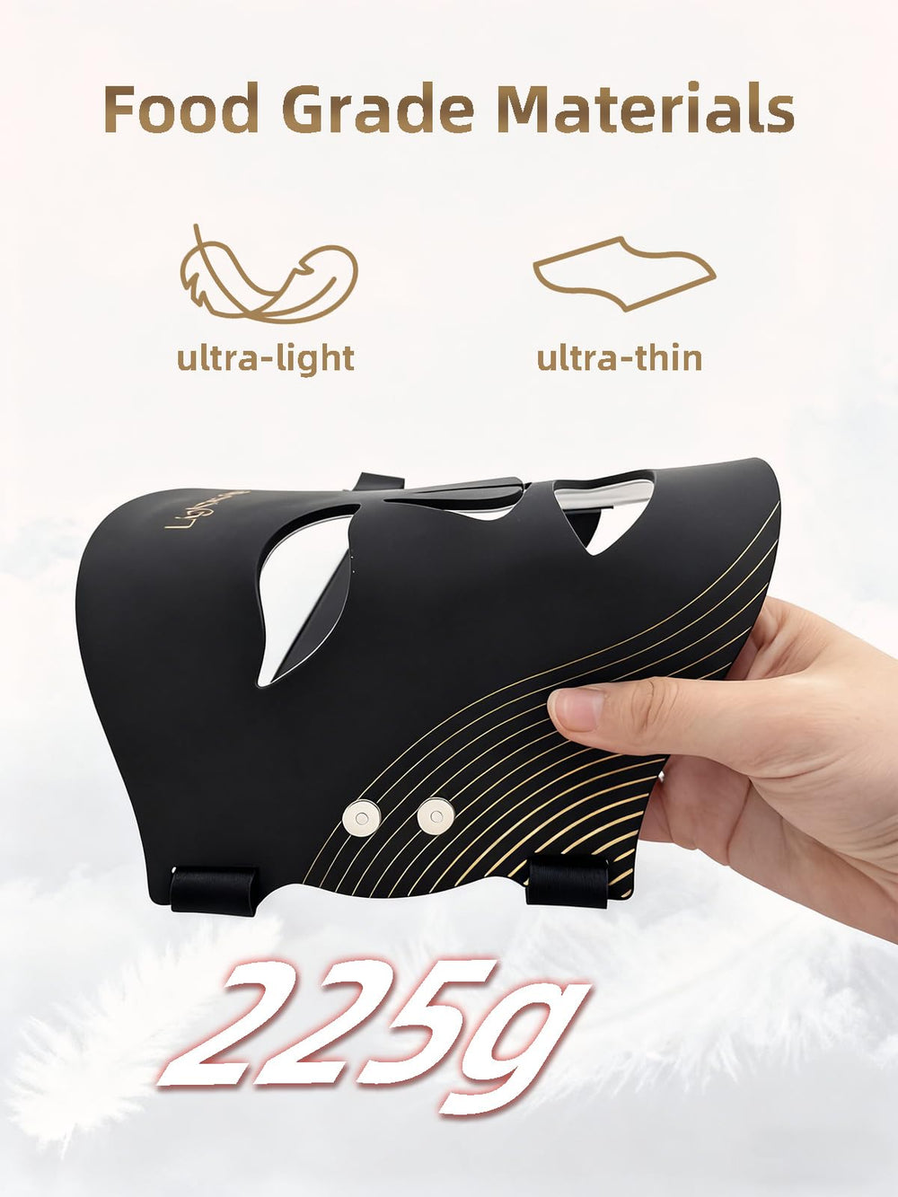 LightinMax face mask on during travel highlights cordless convenience
