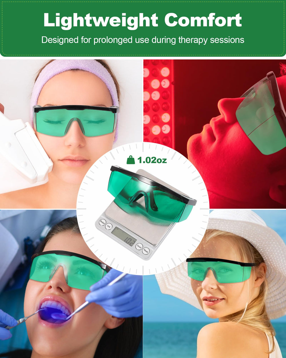 LIGHTMEUP 360-degree eye coverage blocks light from all angles for safety.