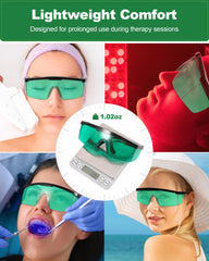 LIGHTMEUP 360-degree eye coverage blocks light from all angles for safety.