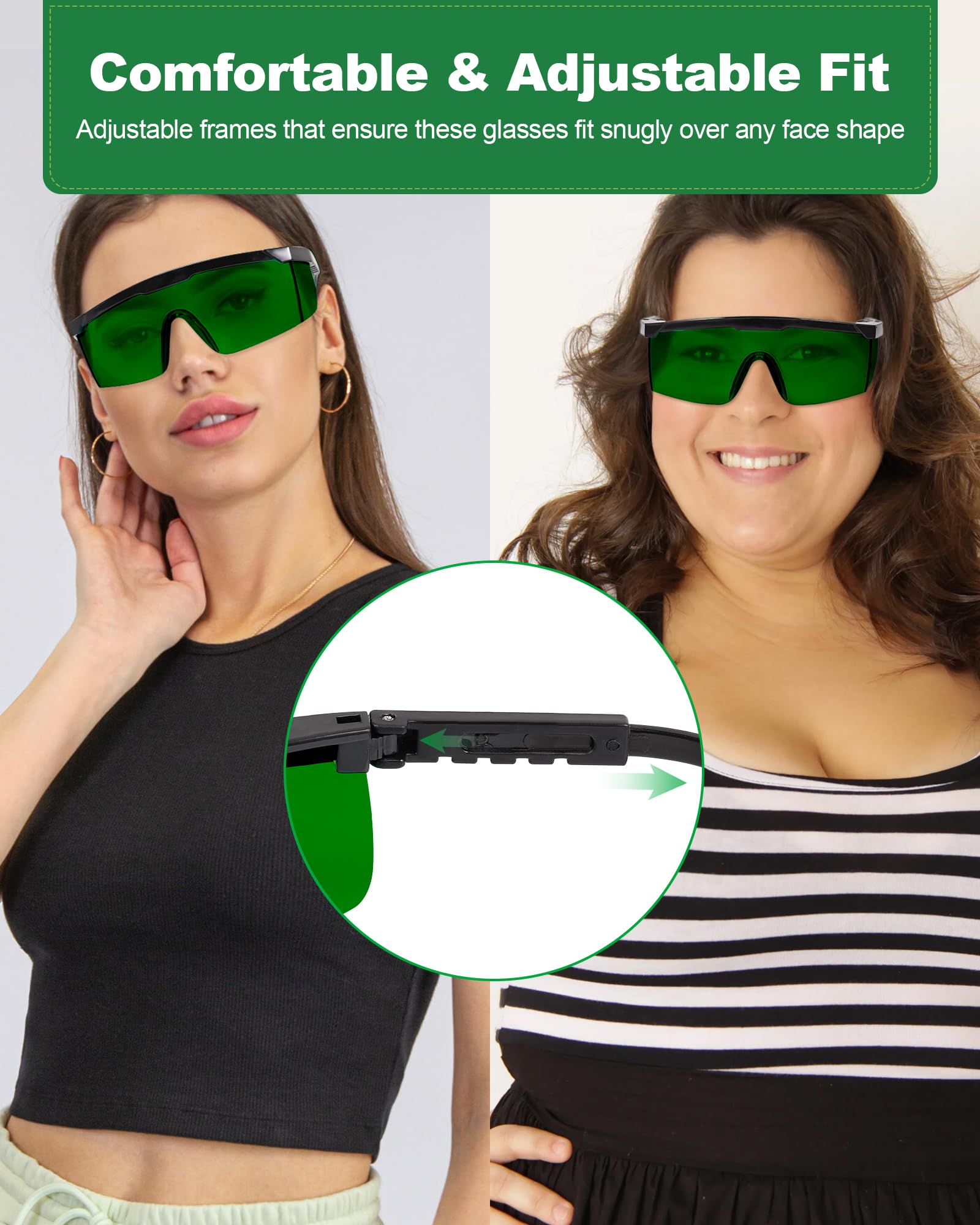 LightMeUp universal fit with retractable temples for comfort