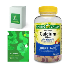 Lightspring Calcium Plus Vitamin D bottle front showing the bone-support supplement
