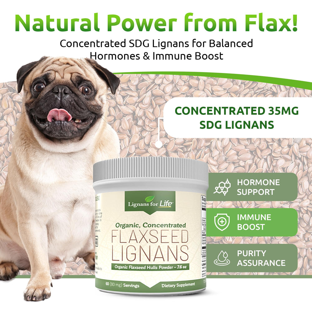 Lignans For Life flaxseed powder scoop – simple daily addition for fiber and omega-3.