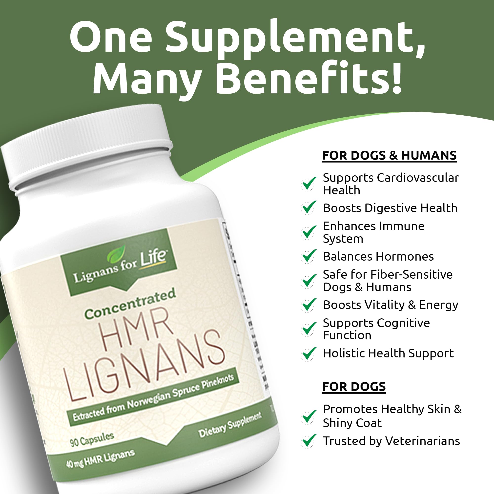 Lignans For Life HMR Lignans for Dogs digestive-balance promotes comfortable digestion