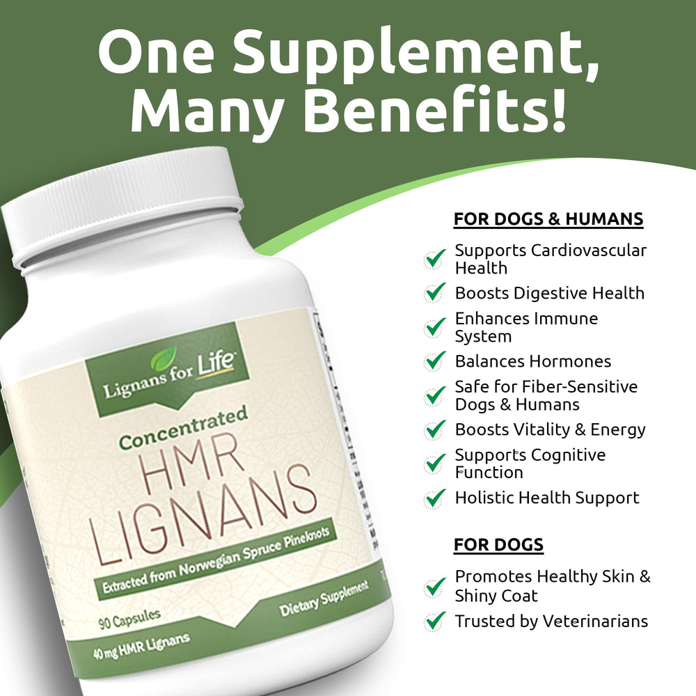 Lignans For Life HMR Lignans for Dogs digestive-balance promotes comfortable digestion