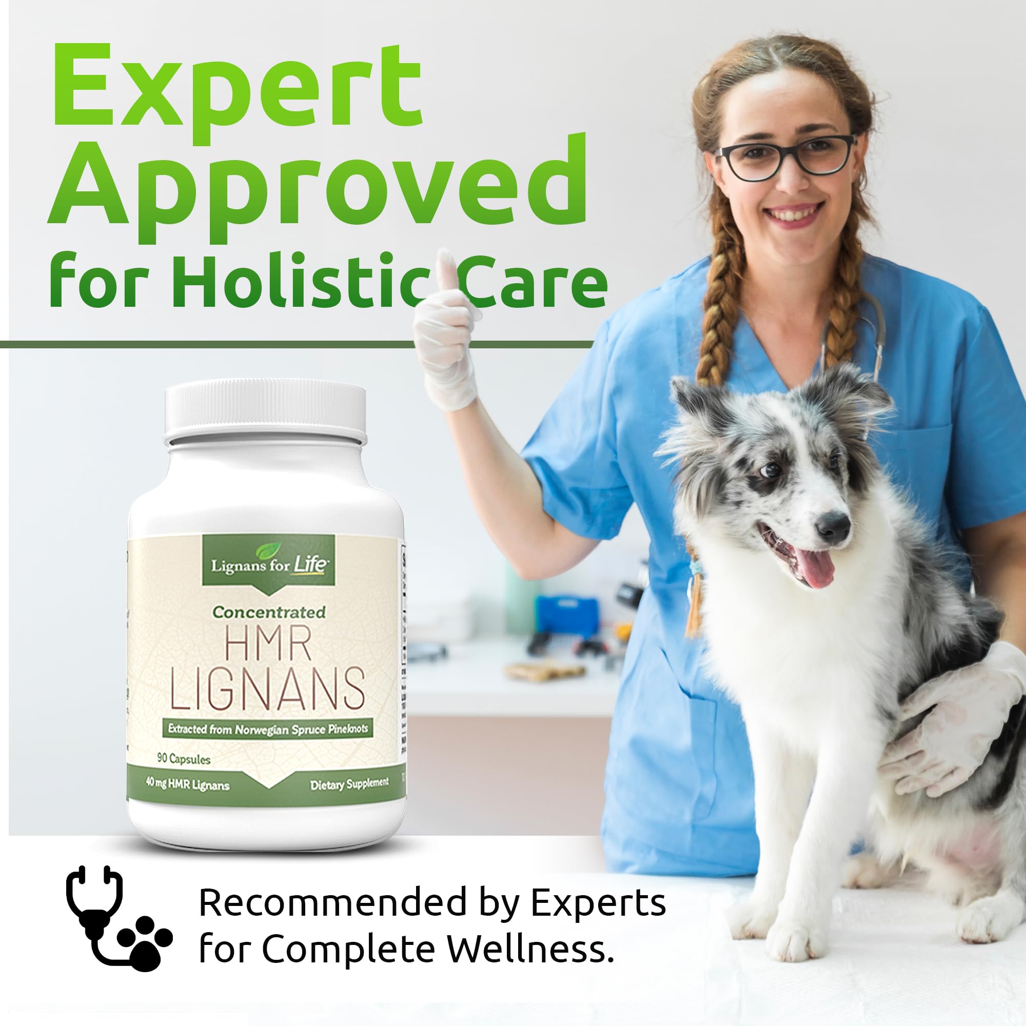 Lignans For Life HMR Lignans for Dogs heart-health focus suggests cardiovascular support