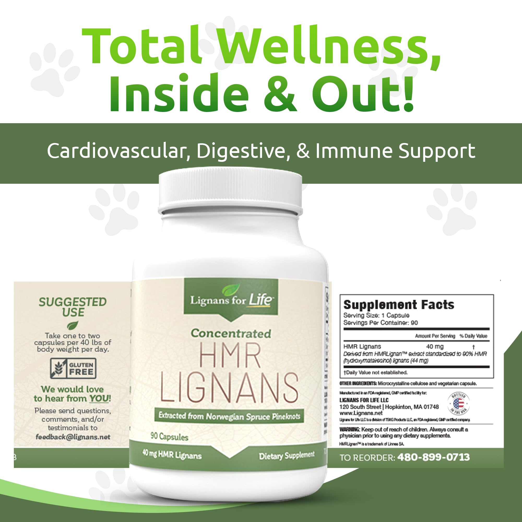 Lignans For Life HMR Lignans for Dogs two-bottles-pack emphasizes value