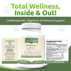 Lignans For Life HMR Lignans for Dogs two-bottles-pack emphasizes value