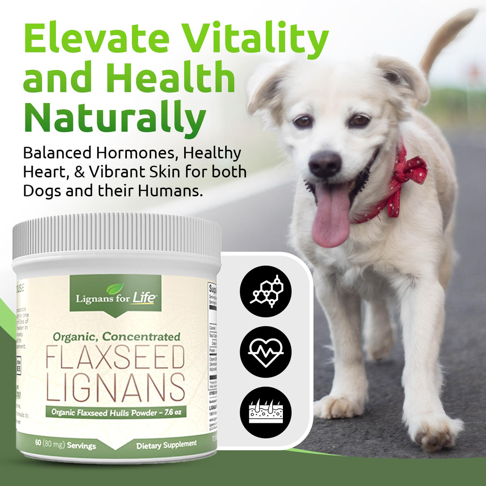 Lignans For Life organic flaxseed hulls – antioxidant-rich powder for heart-friendly routines.