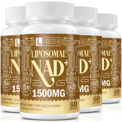 LIGUSTERI Liposomal NAD+ 1500mg bottle enables easy daily dosing for cellular energy.