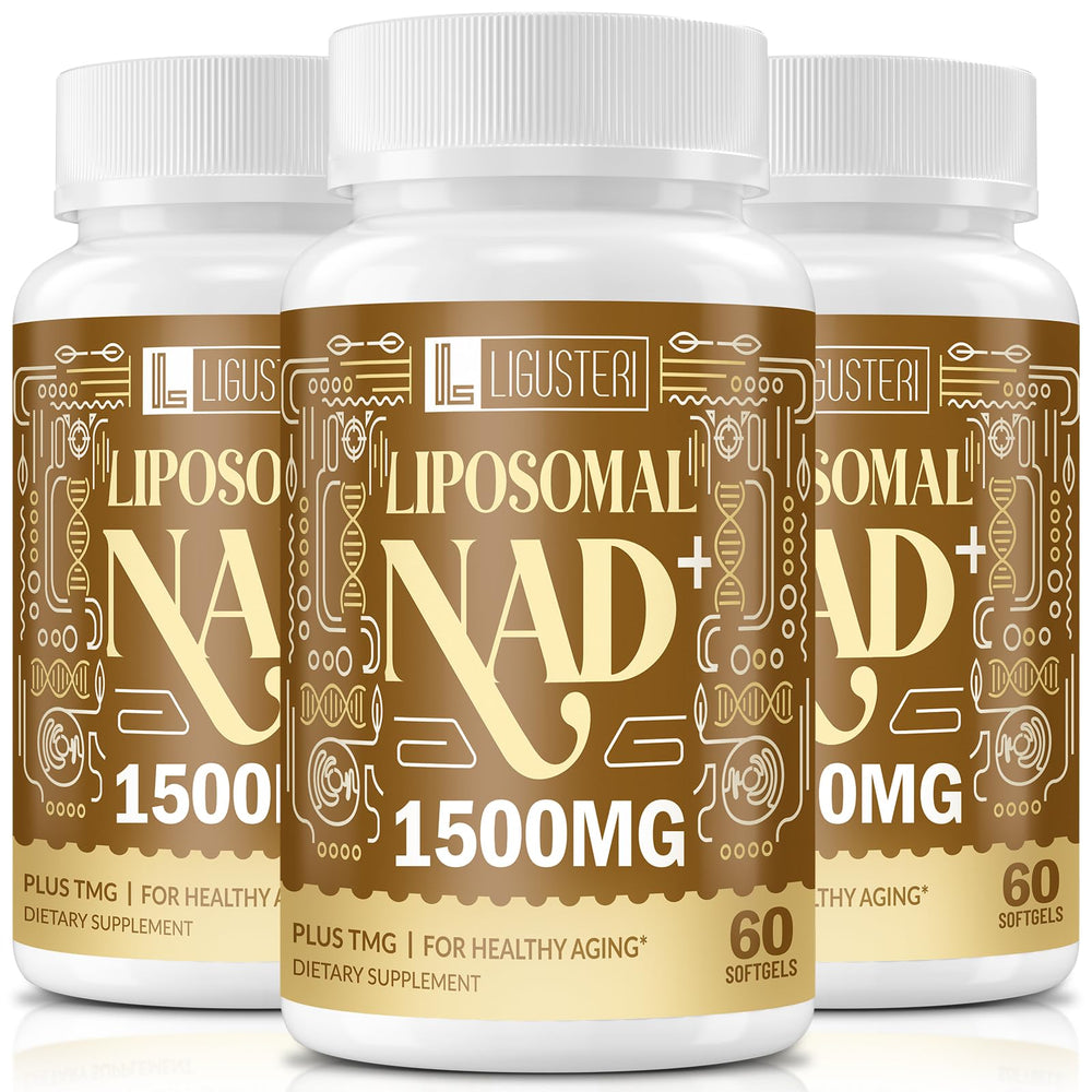 LIGUSTERI liposomal NAD+ bottle highlighting premium energy support.