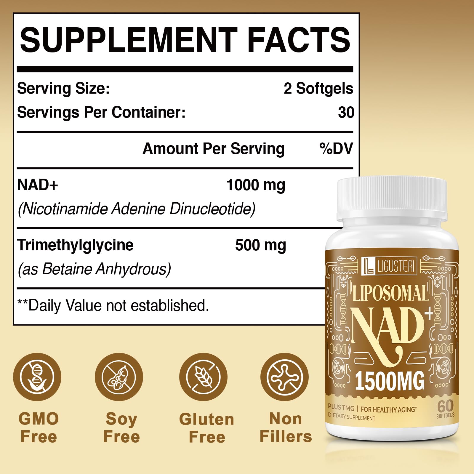 Close-up of NAD+ capsules highlighting enhanced absorption and delivery.