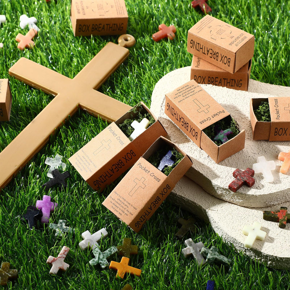 Liliaafar pocket cross boxes 50-pack, perfect gift-ready packaging for inspiration.