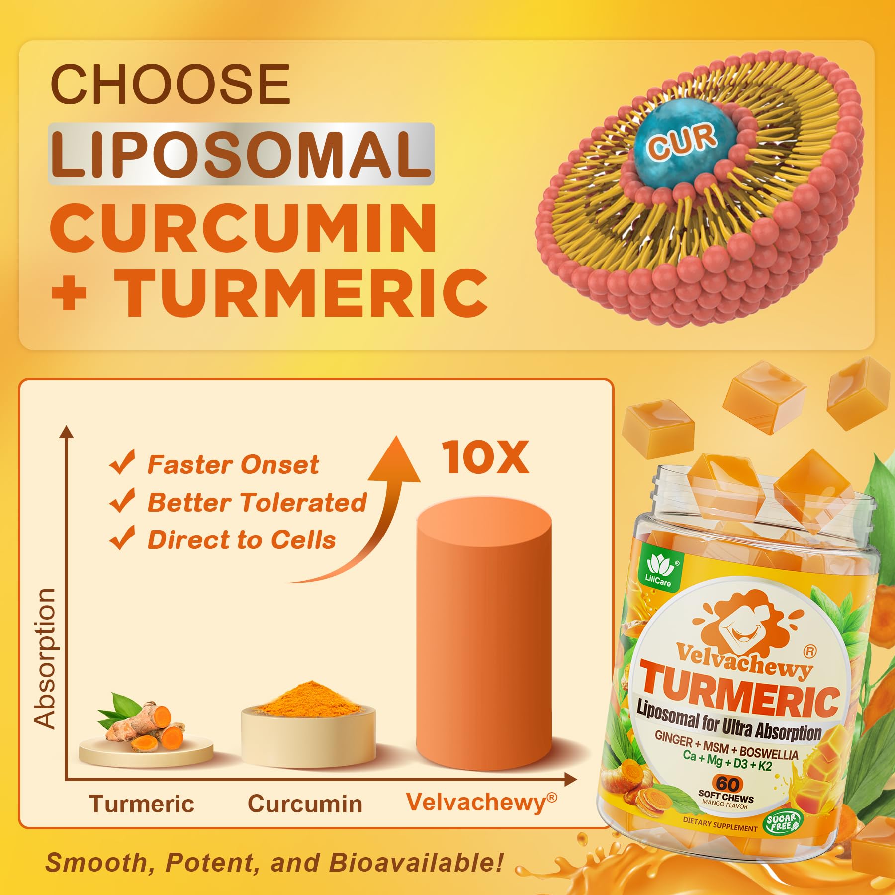 LILICARE black pepper on chews accentuates enhanced absorption