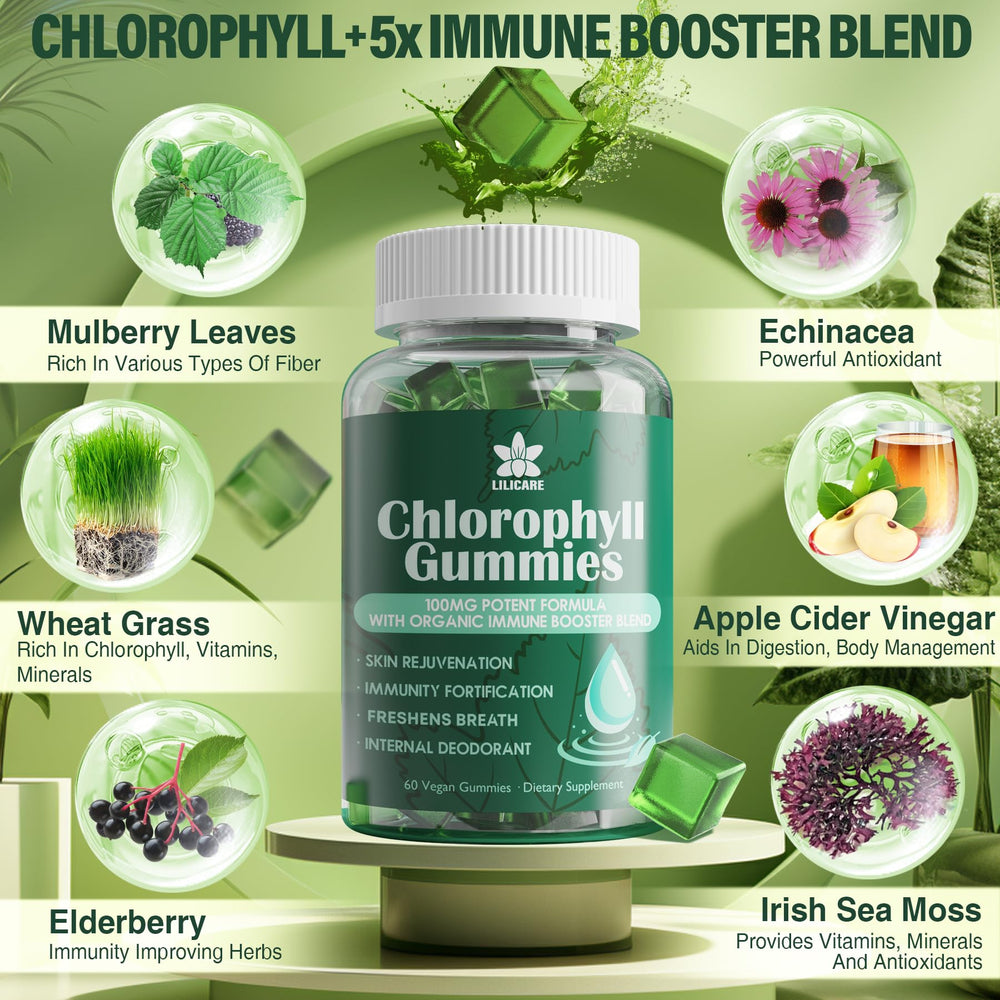 Scene showing natural deodorant synergy with Chlorophyll Gummies in daily routine.