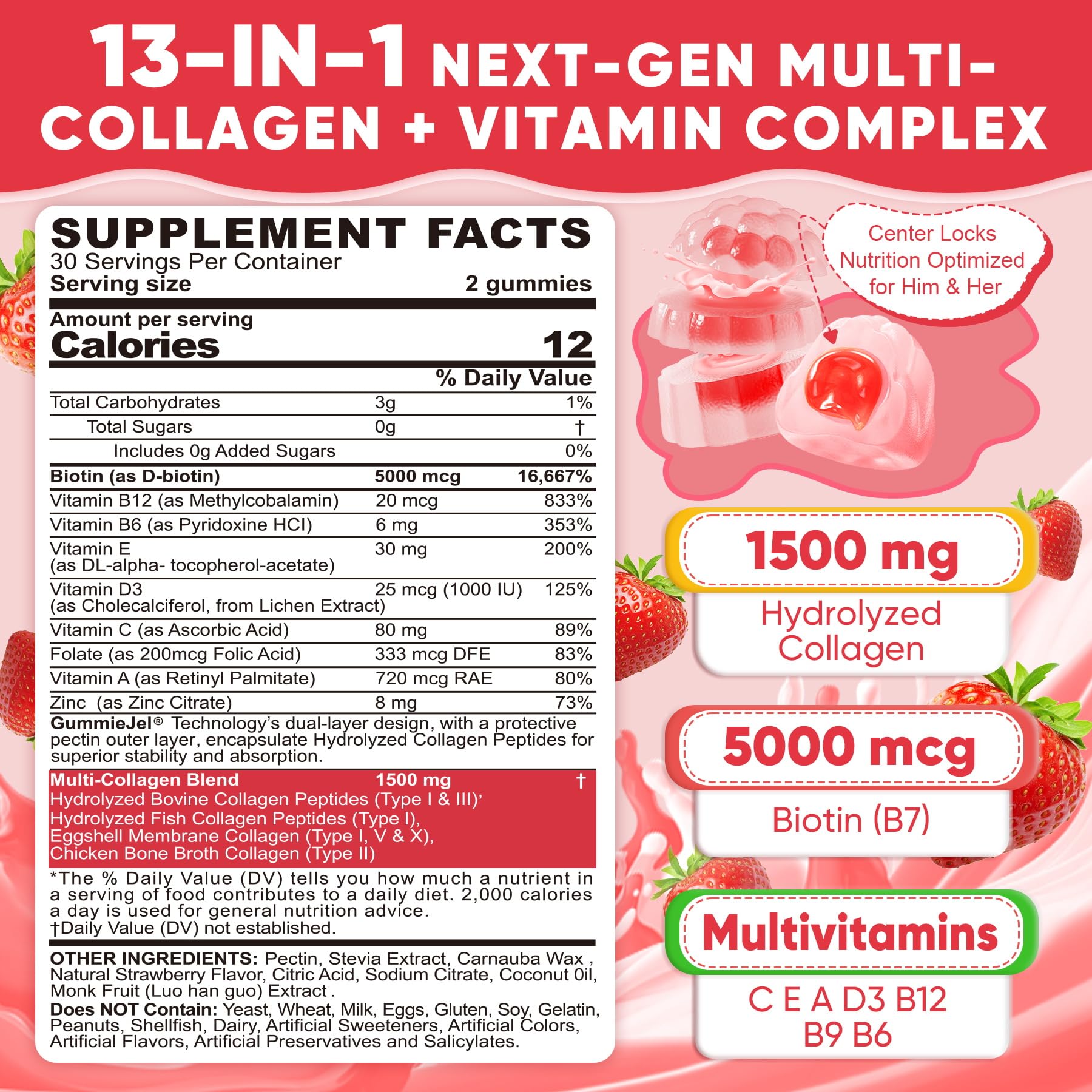 LILICARE collagen-gummies outer-shell strawberry-flavor demonstrates tasty stability and protection.