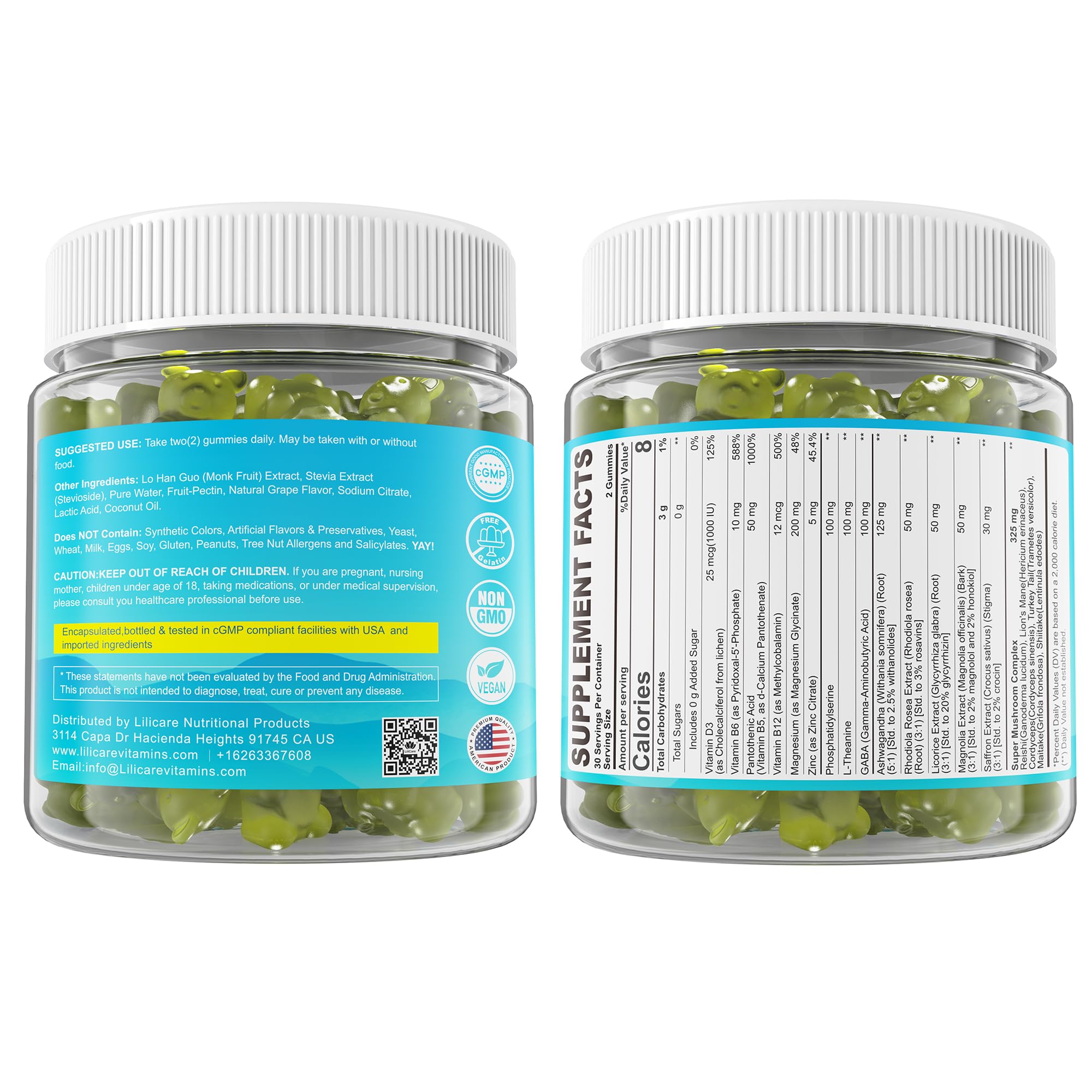 LILICARE Cortisol Gummies daily-use visuals invite consistent relaxation and focus support.