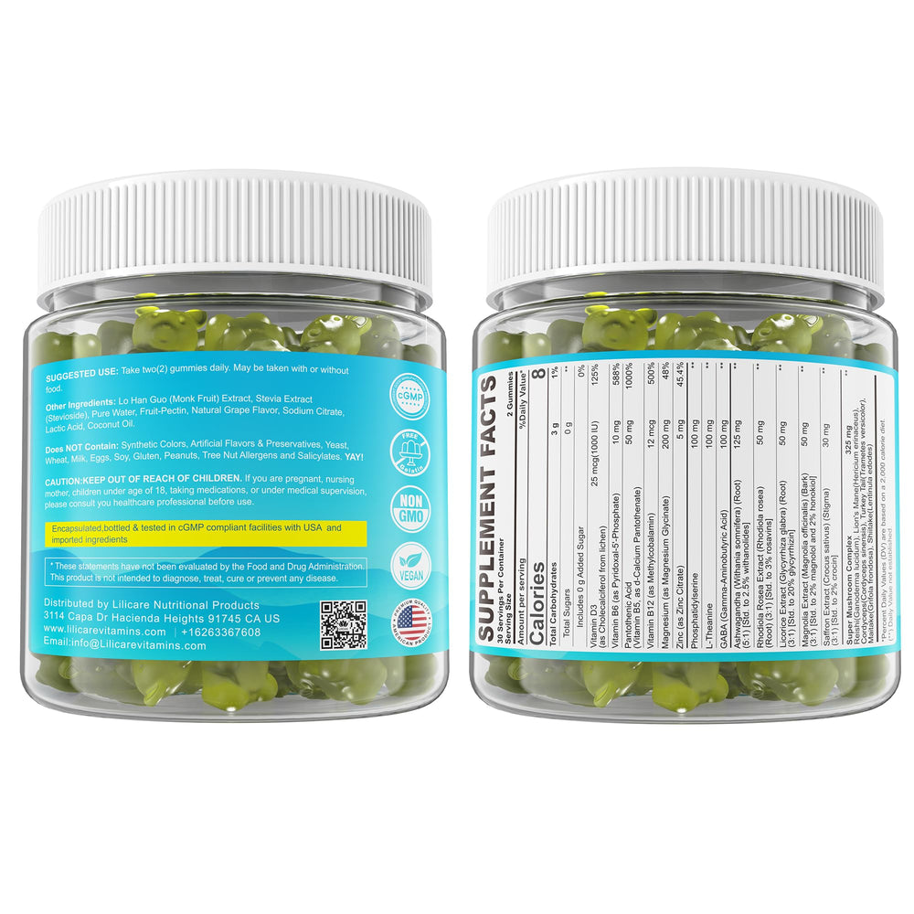LILICARE Cortisol Gummies daily-use visuals invite consistent relaxation and focus support.