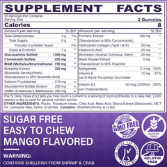LILICARE Gummies poured show mango flavor and easy daily joint support