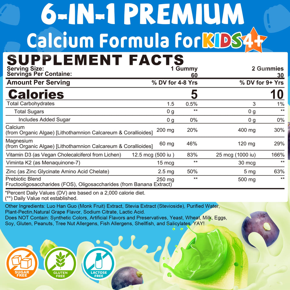 Lilicare grape-flavored gummies close-up appealing to kids