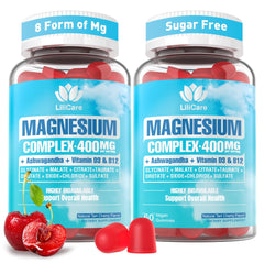 LILICARE Magnesium Complex bottle-front emphasizes vegan, sugar-free calm support.