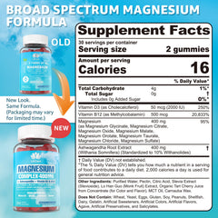 LILICARE Magnesium Complex gummies-closeup showcases eight forms for balanced absorption.