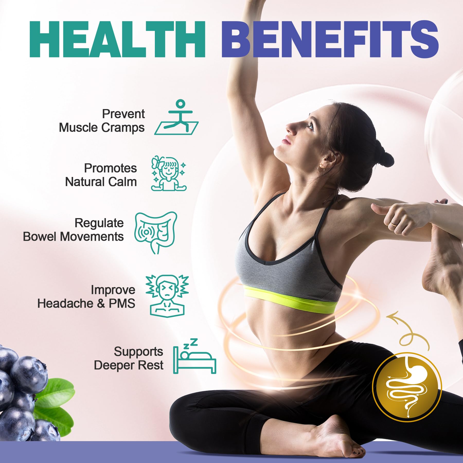LILICARE gummy vitamin blend with B6 and D3 aids magnesium uptake.