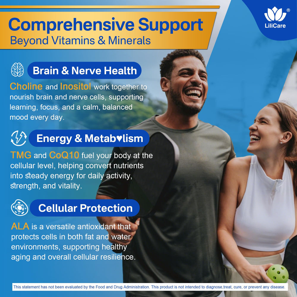 LILICARE methylated multivitamin gummies allergen-free USA-made facilities