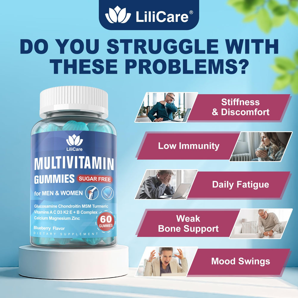 LILICARE methylated multivitamin gummies two gummies serving to simplify daily routine.