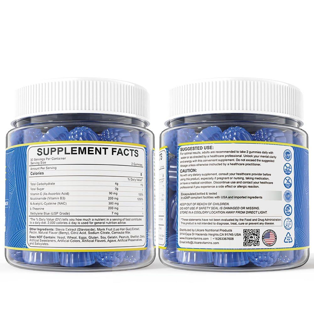 LILICARE Methylene Blue Gummies daily usage scene suggests morning to night support.