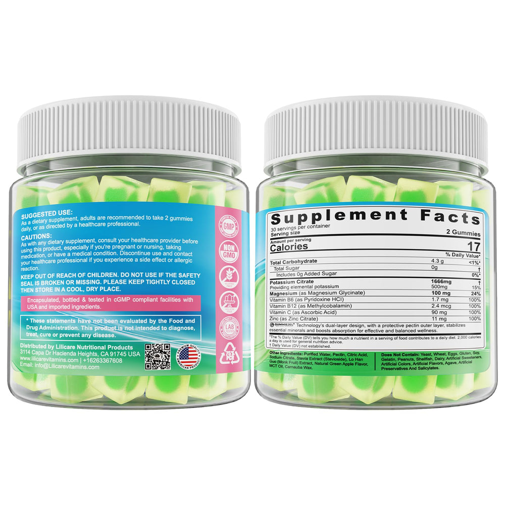 LILICARE gummies easy two-piece serving for daily electrolyte balance