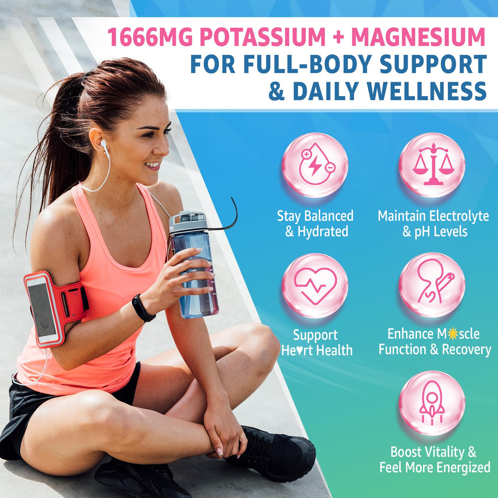 LILICARE Potassium Gummies beside a glass emphasizing hydration and energy