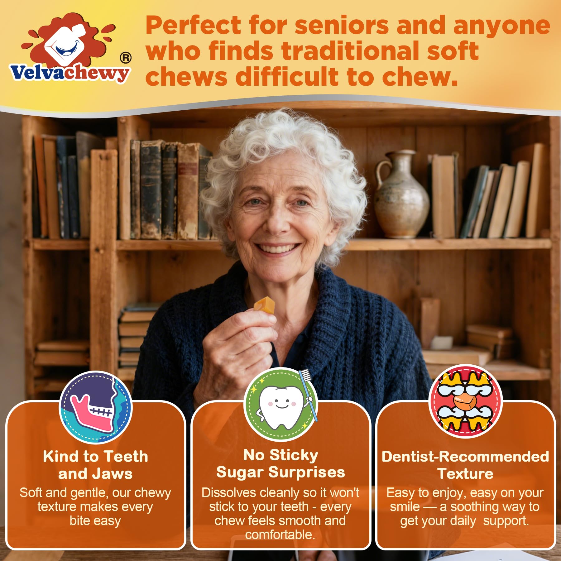 LILICARE senior-friendly chews on hand suggest easy daily use