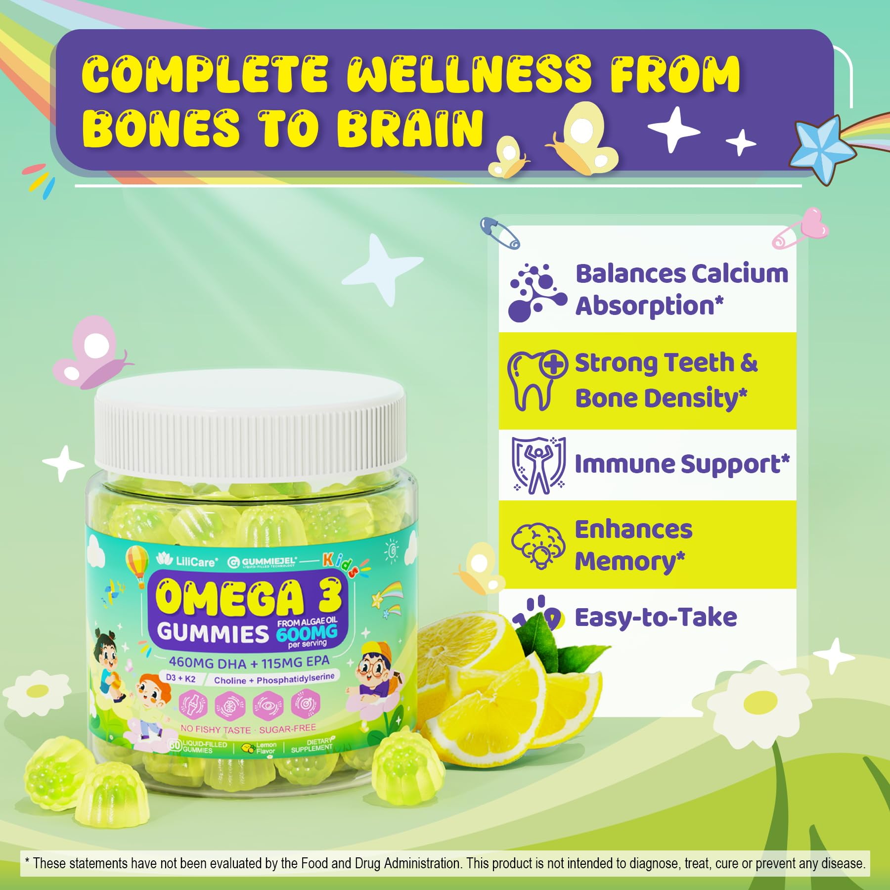 LILICARE sugar-free lemon gummies for kids