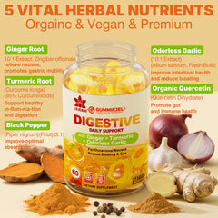LILICARE turmeric-ginger complex bottle label showcasing antioxidant-rich blend.