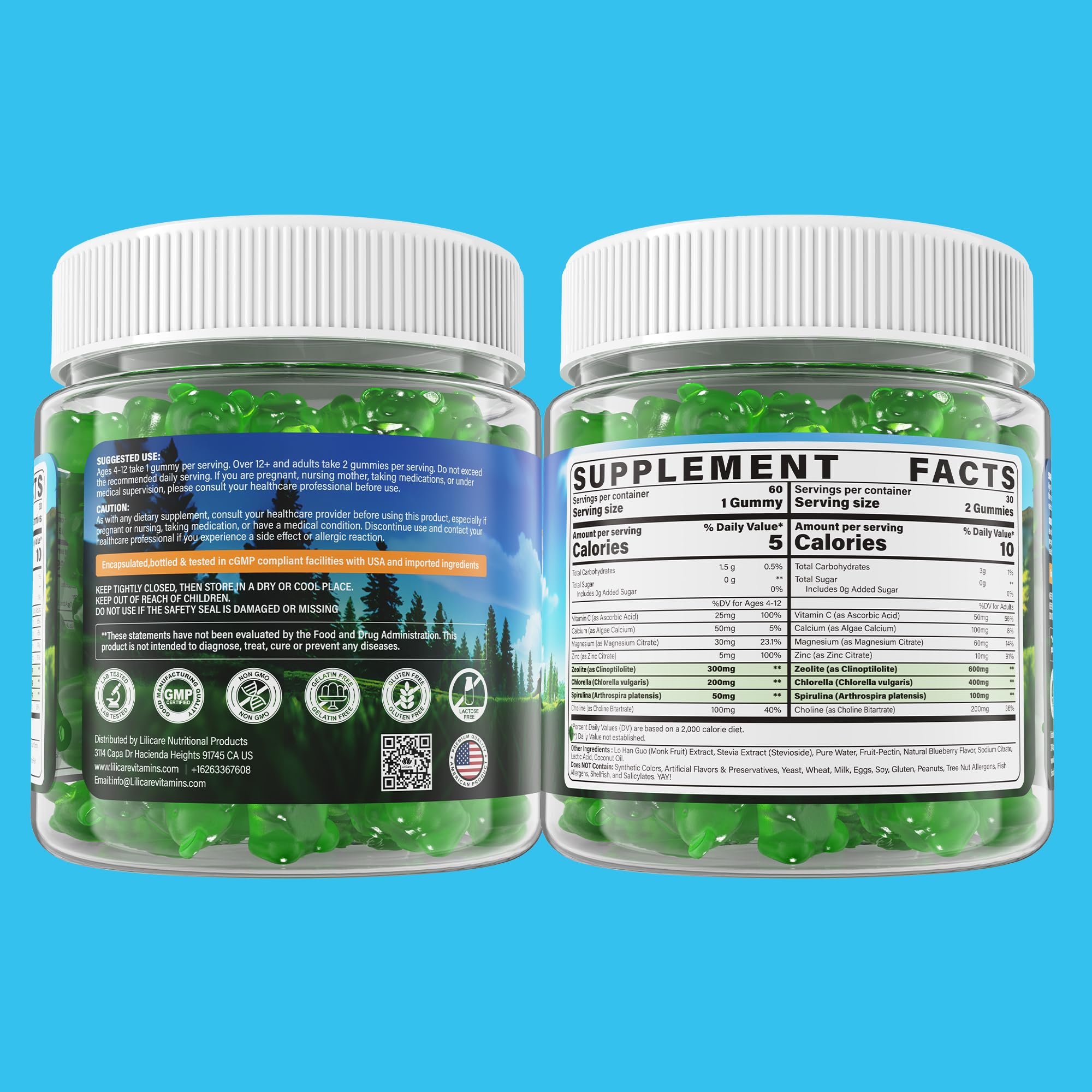 LILICARE Zeolite Gummies sugar-free option for daily use in routine