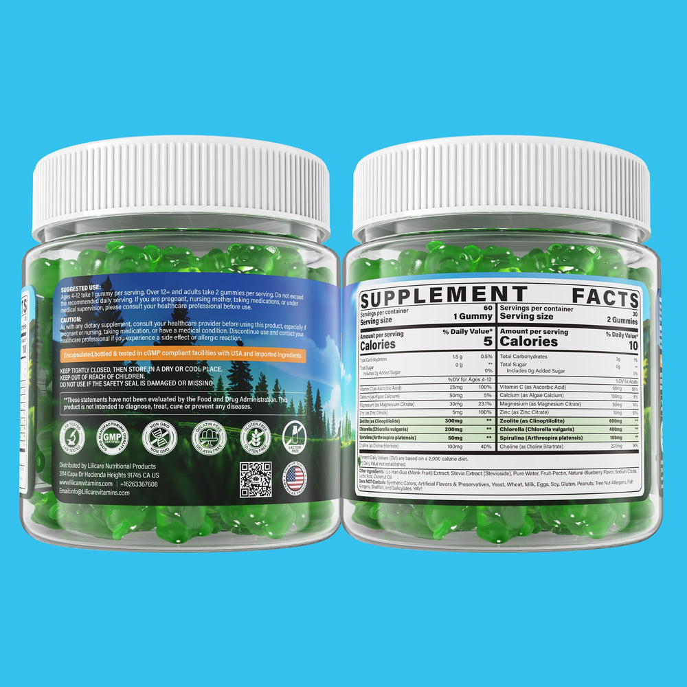 LILICARE Zeolite Gummies sugar-free option for daily use in routine