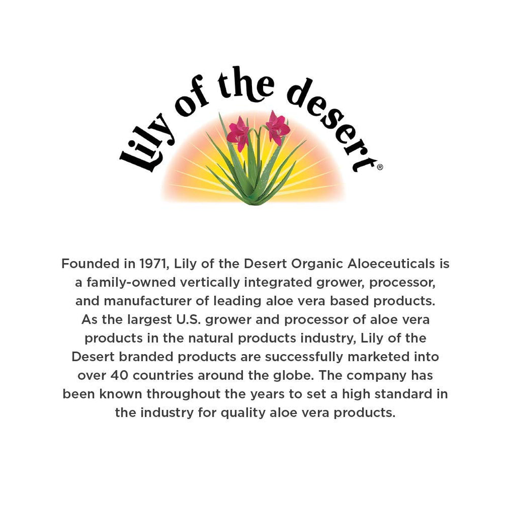 128 oz Lily of the Desert bottle, convenient family-size packaging.