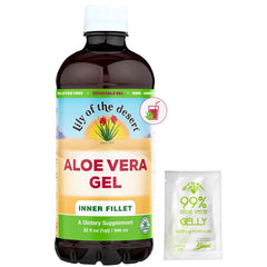 Lily of the Desert Aloe Gel bottle pouring for refreshing hydration