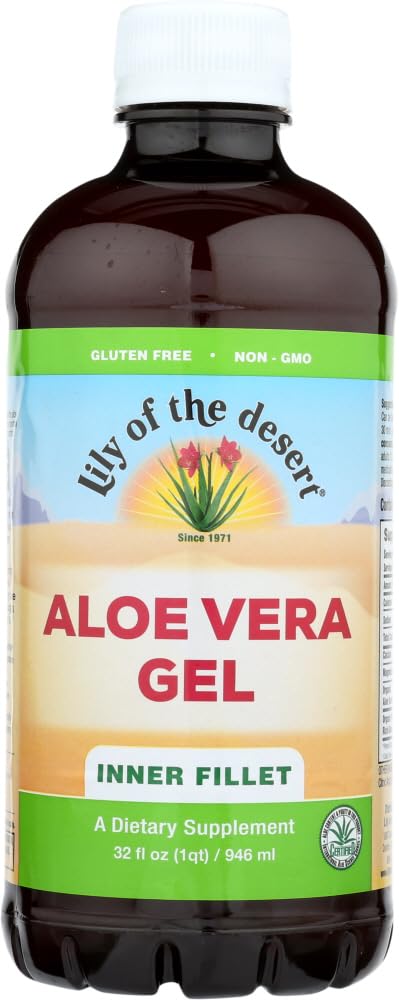 Lily of the Desert Aloe Vera Gel inner fillet bottle for gentle daily skin soothing.