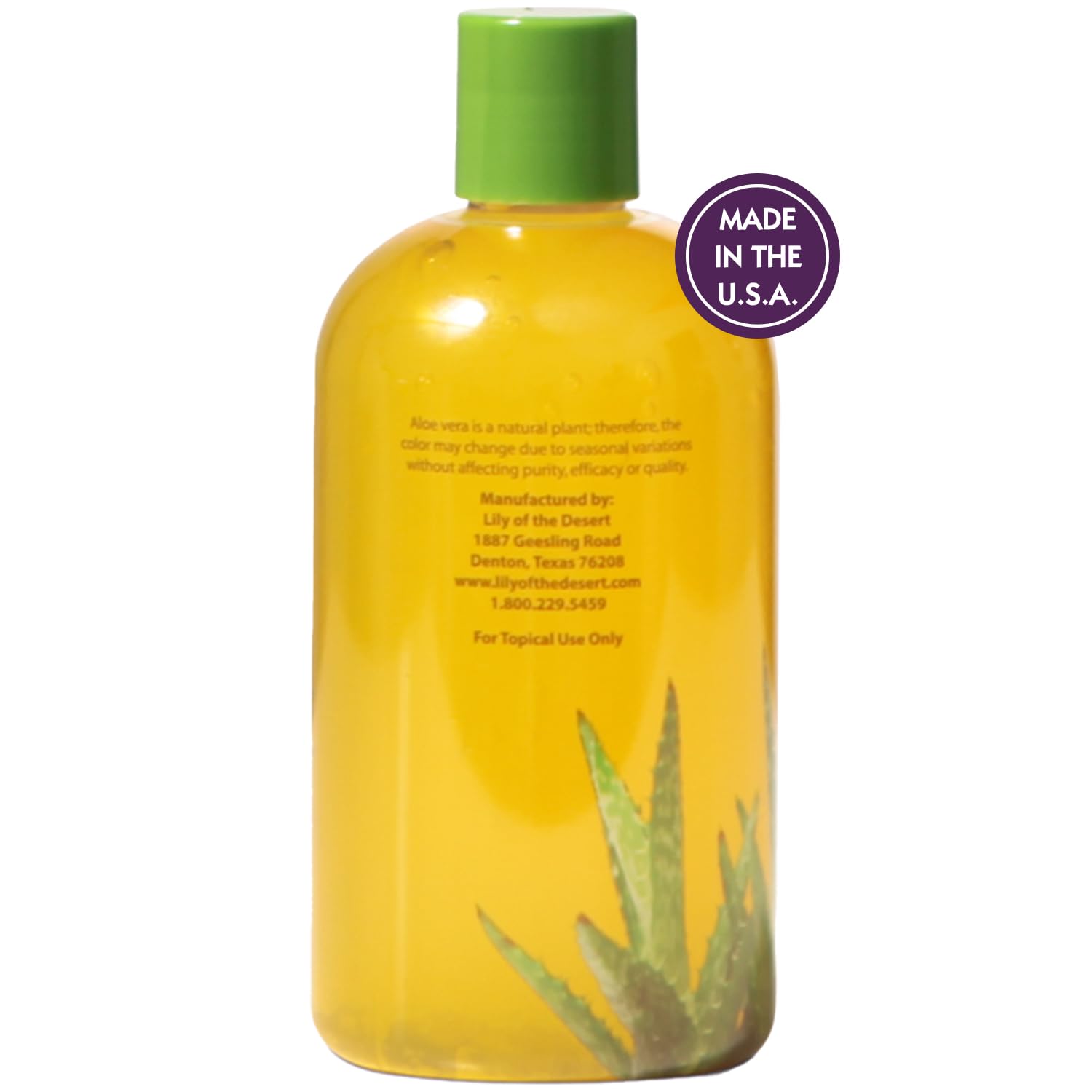 Lily of the Desert Gelly Moisturizer aloe texture slice highlights soothing, antioxidant-rich gel.