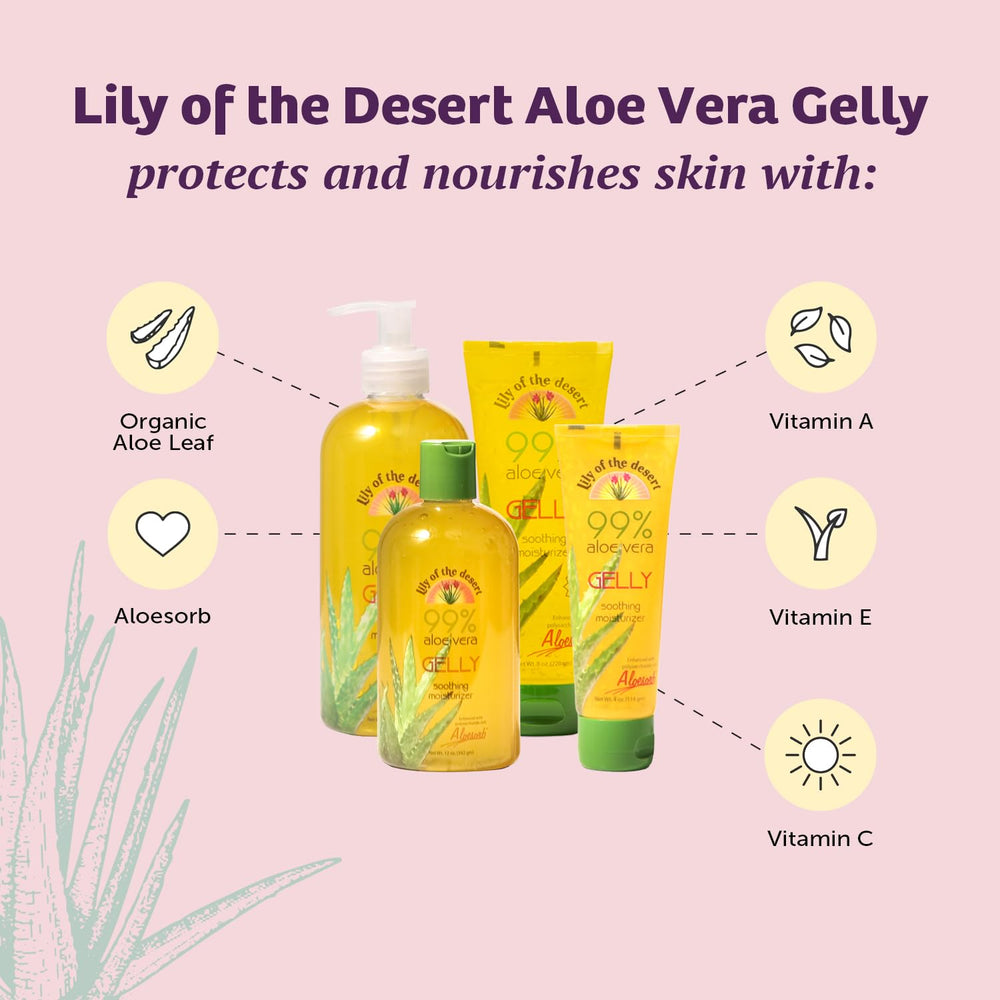 Lily of the Desert Gelly Moisturizer applying routine demonstrates easy, even skin coverage.
