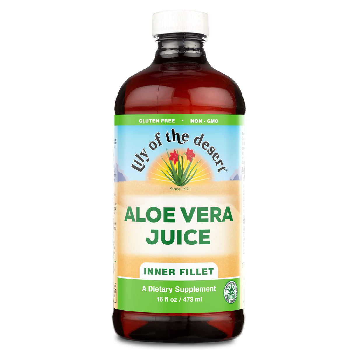 Lily Of The Desert inner fillet bottle for daily hydration and wellness.